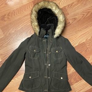 brown vintage guess coat